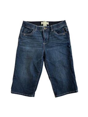 Democracy Women's Sz 6 Ab Technology Bermuda Jean Shorts Dark Wash